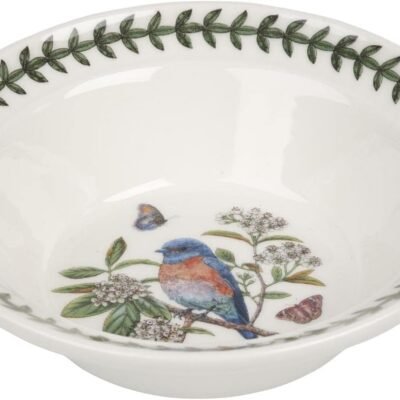 Botanic Garden Birds Oatmeal Bowl - , 6.5" Earthenware Tableware - Dishwasher & Microwave Safe, Vintage-Inspired Made in the UK - Mix & Match Gift Collection